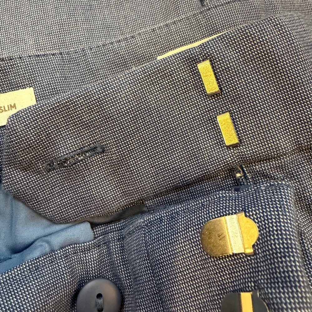 LOFT Blue Ankle Riviera Slim Pants - Picture 2 of 10